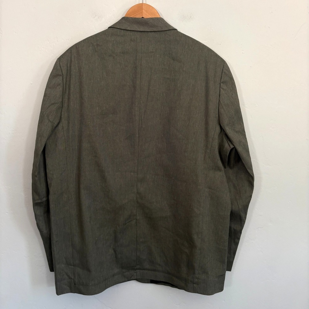 Johnny Bigg Jacob Linen Blend Blazer Sport Coat Men Size 48 Green 2 Button New - Picture 10 of 15